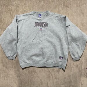 Vintage 90s Cleveland Browns NFL Football Reebok Gray XL Sweatshirt Jim Brown